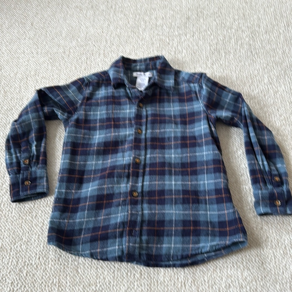 Tommy Bahama boys flannel dress shirt size Medium (7/8)